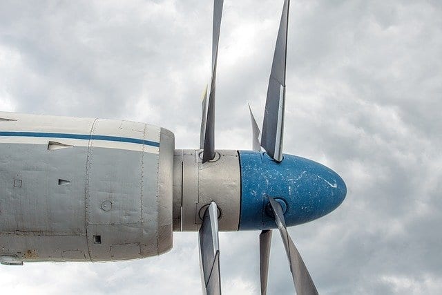 propeller of new surveillance aircraft
