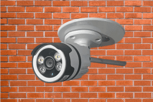 CCTV outdoor Camera against wall