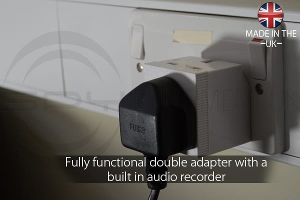 Double Plug Adapter Voice Recorder (Time-Date)
