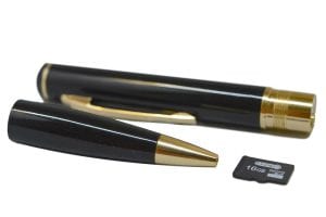 spy pen with cam gold