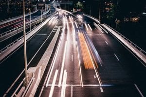 motorway with spy cameras fitted above