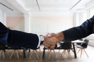 job interview shaking hands